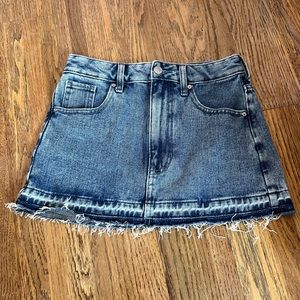 Pacsun Denim Raw Hem Mini Skirt, 23